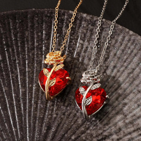 Heart and Roses Charm